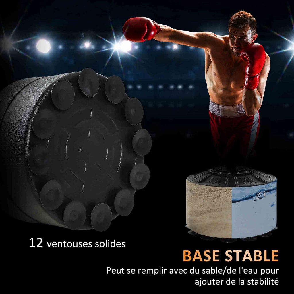 Sacco da boxe con supporto 4 in 1 ¨C zephmum ¨C rosso 88x50x160-230 cm