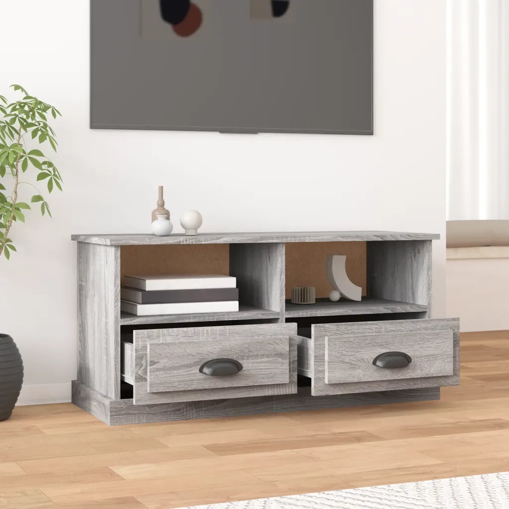Mobile TV Grigio Sonoma 93x35,5x45 cm in Legno Multistrato 816470