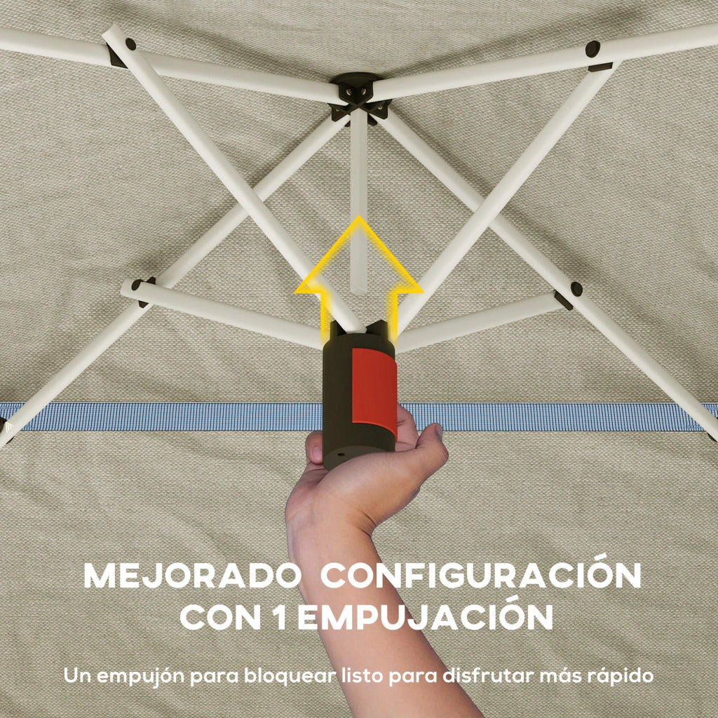 Tenda da giardino pieghevole ¨C zephmum ¨C caqui 3.5x3.5 m