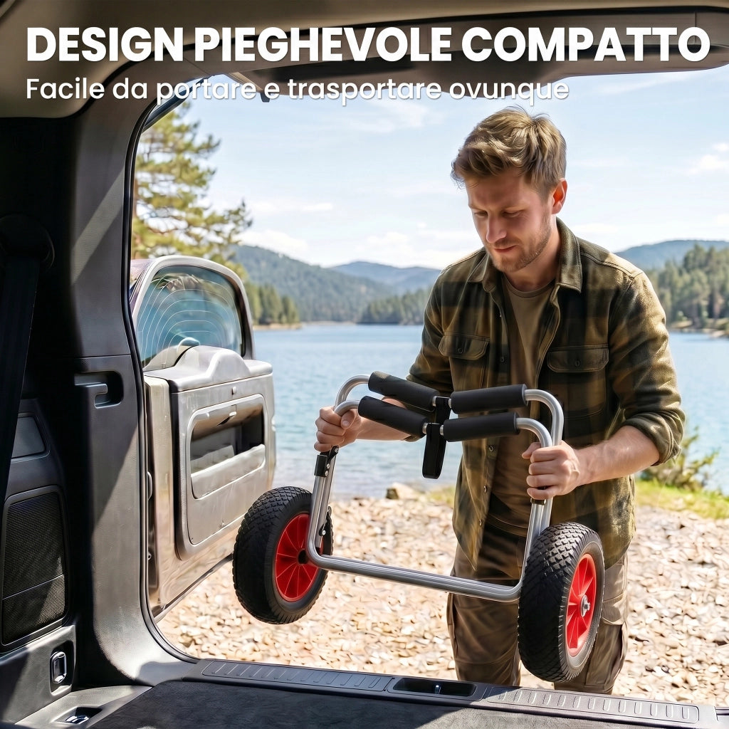 Carrello Pieghevole per Barche ¨C zephmum ¨C Alluminio NBR 70x40x42 cm