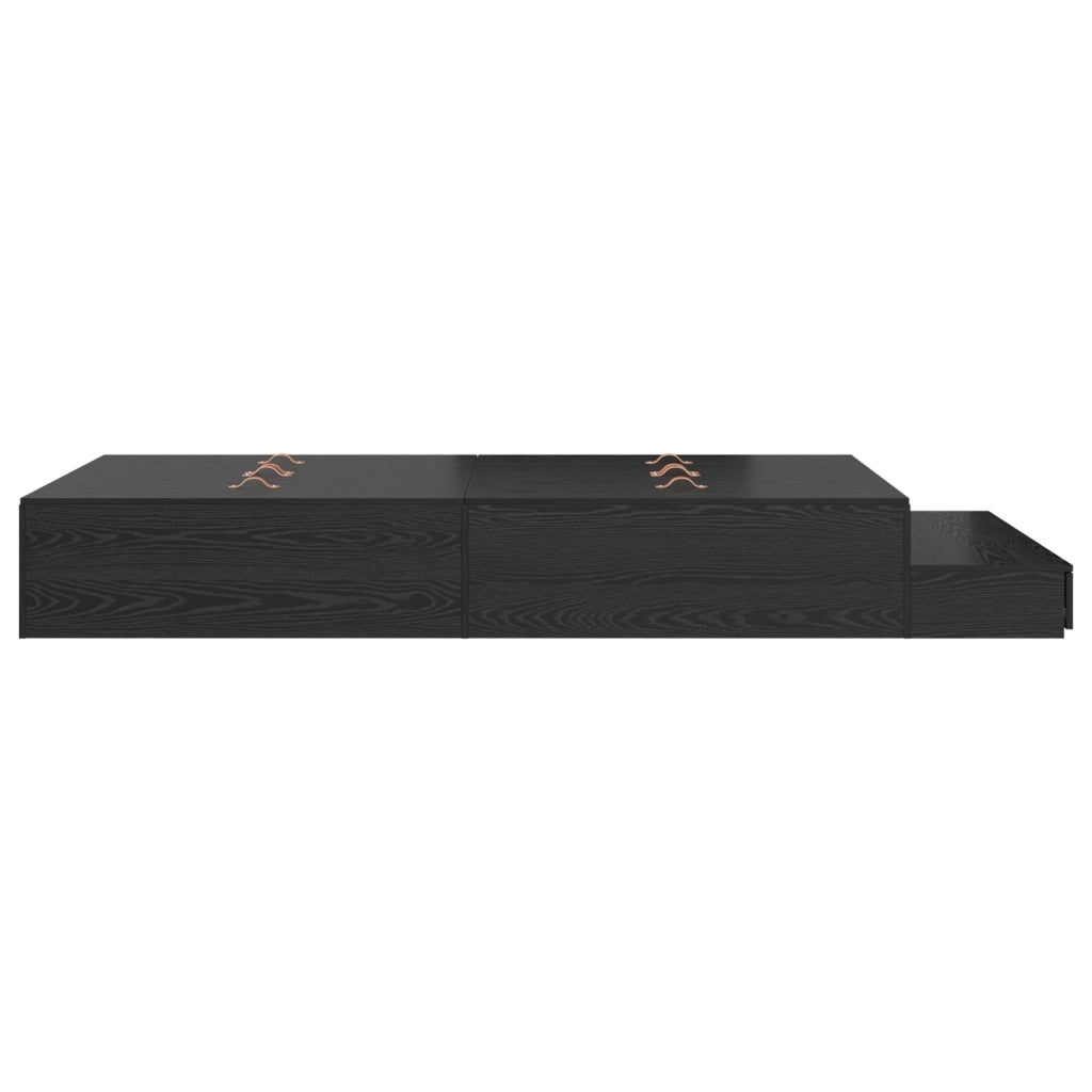 Struttura letto Rovere Nero 120x200 cm