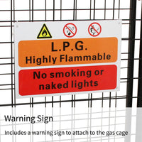 Gabbia Metallica per 3 Bombole del Gas da 19kg in Acciaio Galvanizzato 920mm