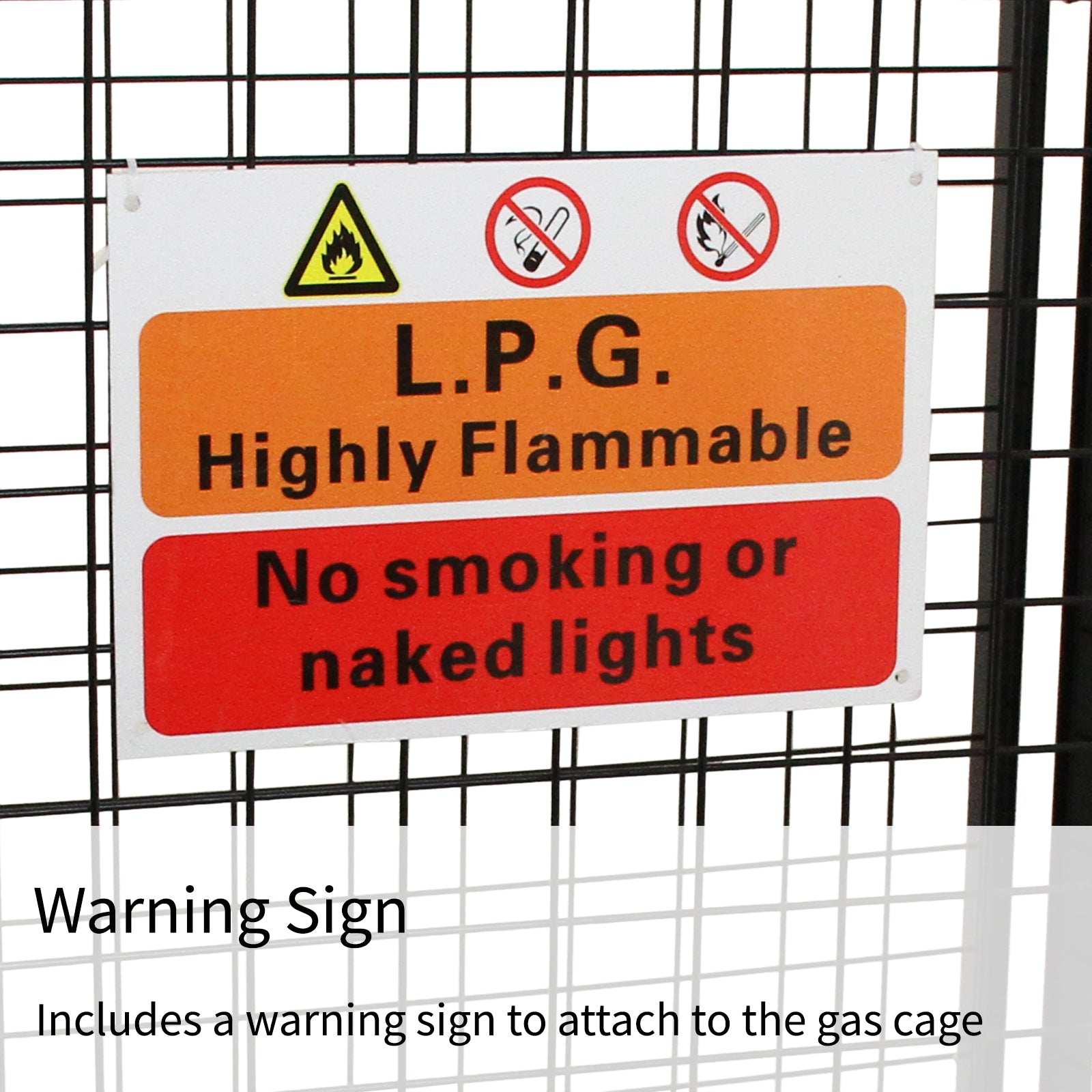 Gabbia Metallica per 4 Bombole del Gas da 19kg in Acciaio Galvanizzato 1000mm