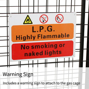 Gabbia Metallica per 4 Bombole del Gas da 19kg in Acciaio Galvanizzato 1000mm