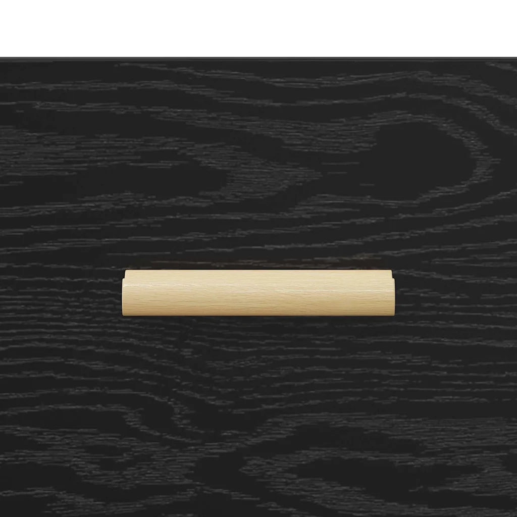 Credenza-Buffet-Armadio da cucina Rovere Nero 69,5 x 34 x 90 cm Legno multistrato 839487