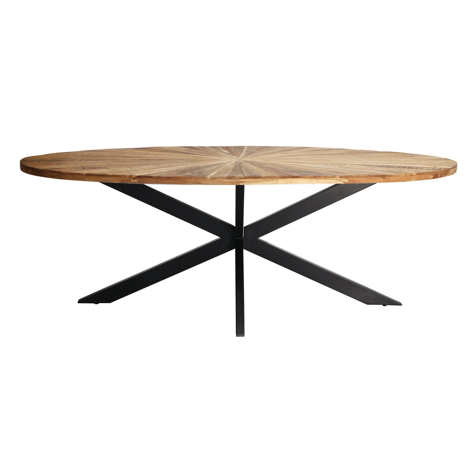 Tavolo da pranzo ovale in legno di acacia 220x100 cm - ATTICO