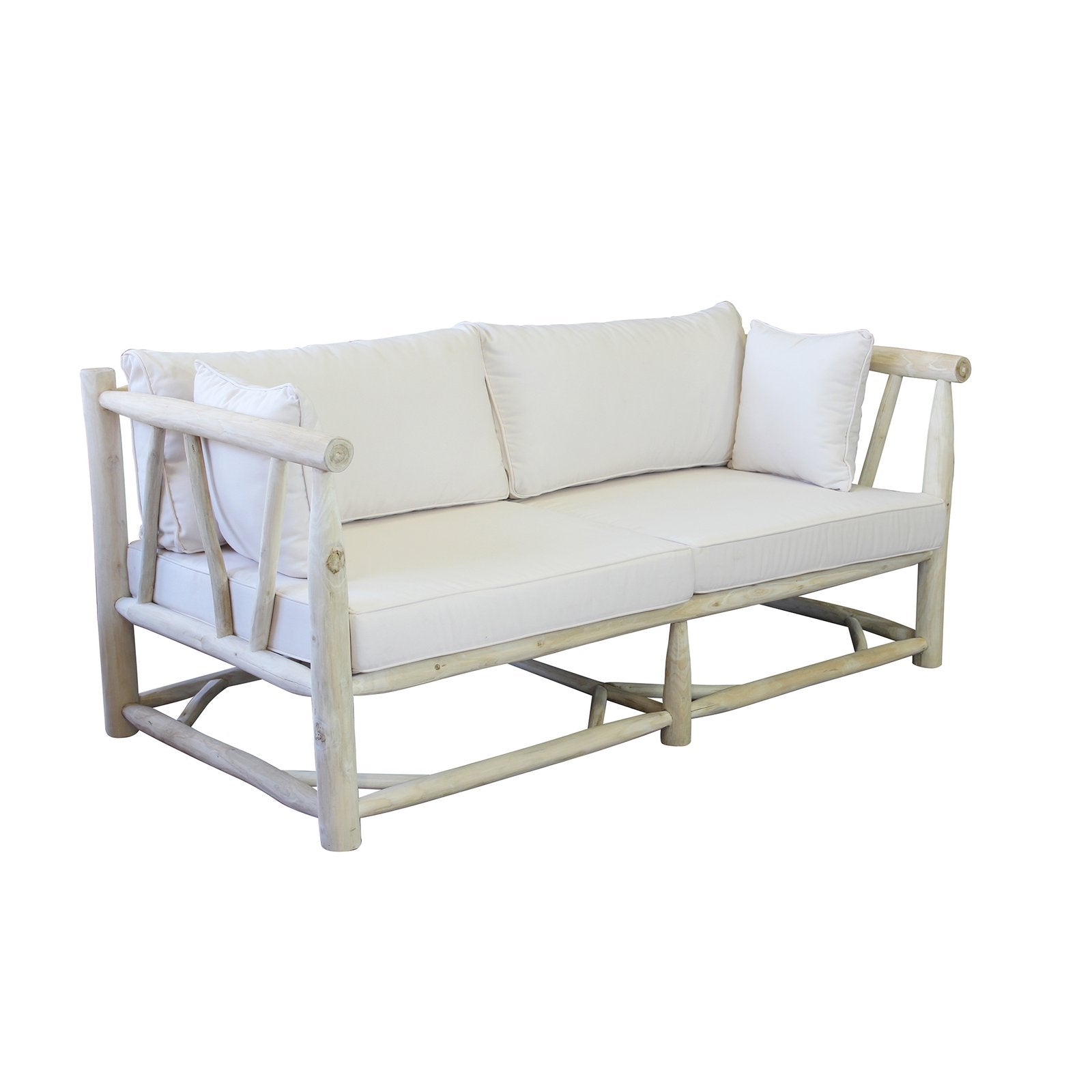 Divano da esterno 3 posti in legno di teak - MARTI