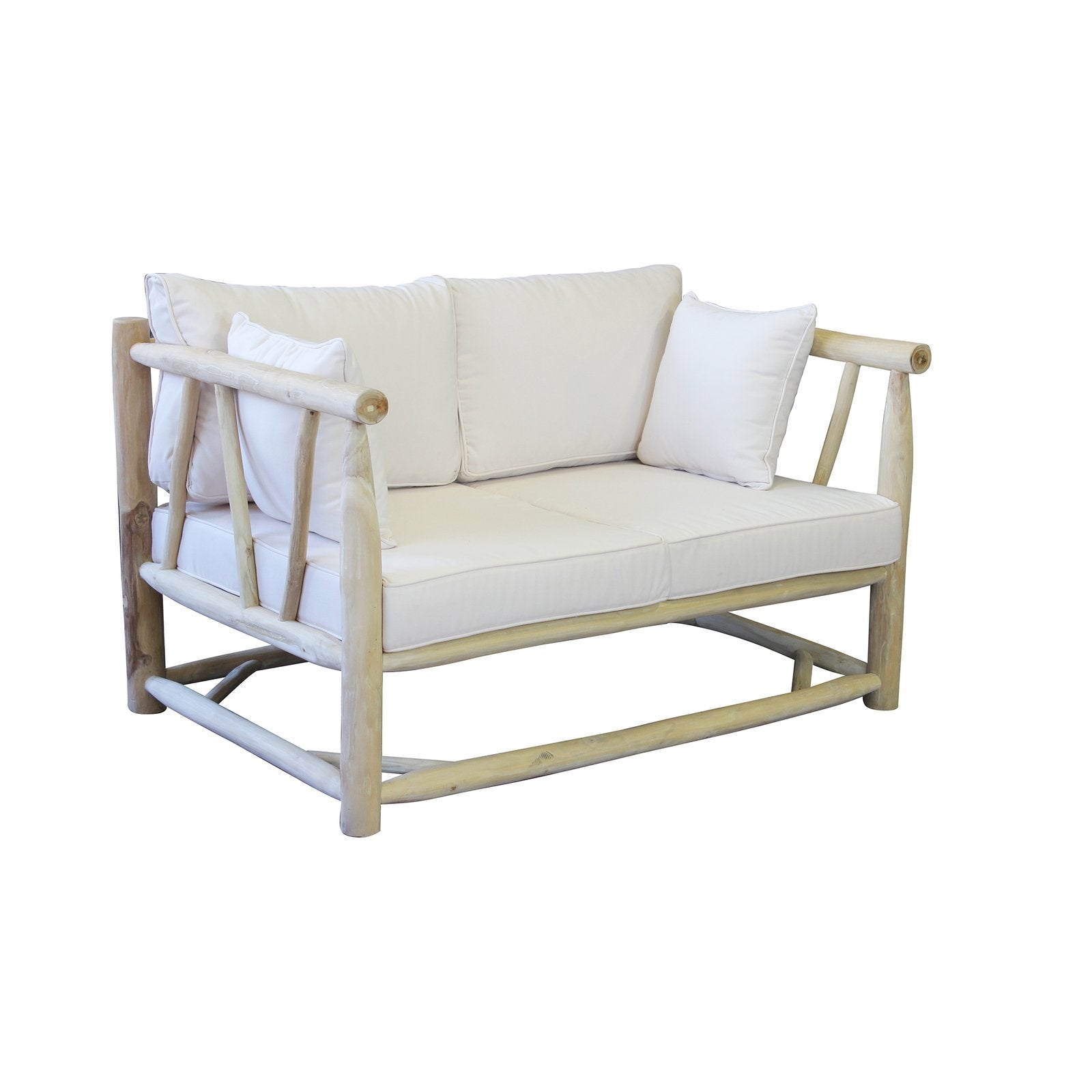 Divano da esterno 2 posti in legno di teak - MARTI