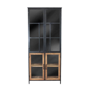 Vetrina industrial in legno di pino riciclato - PINE