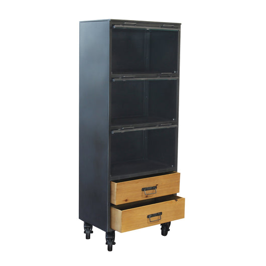 Vetrina industrial in legno di pino riciclato - PINE