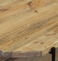 Tavolino in pino riciclato con doppio ripiano cm 120x60 - PINE