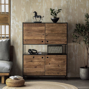 Credenza industrial in pino riciclato - PINE
