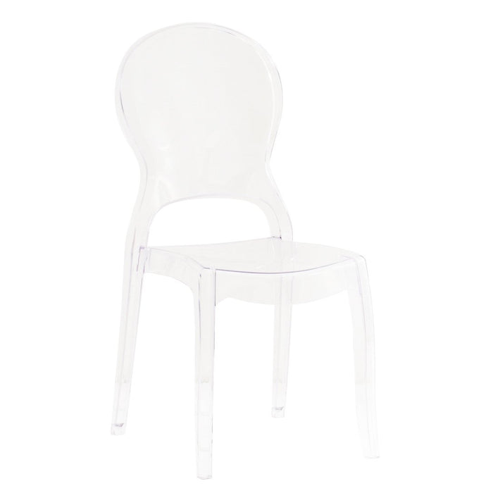 Sedia di design in policarbonato trasparente - GLACIA