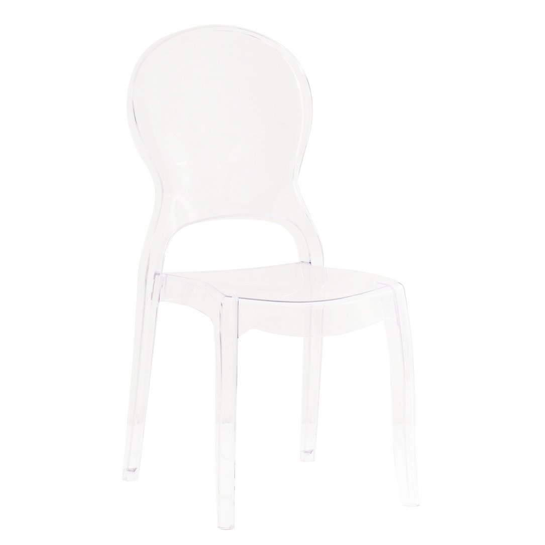Sedia di design in policarbonato trasparente - GLACIA