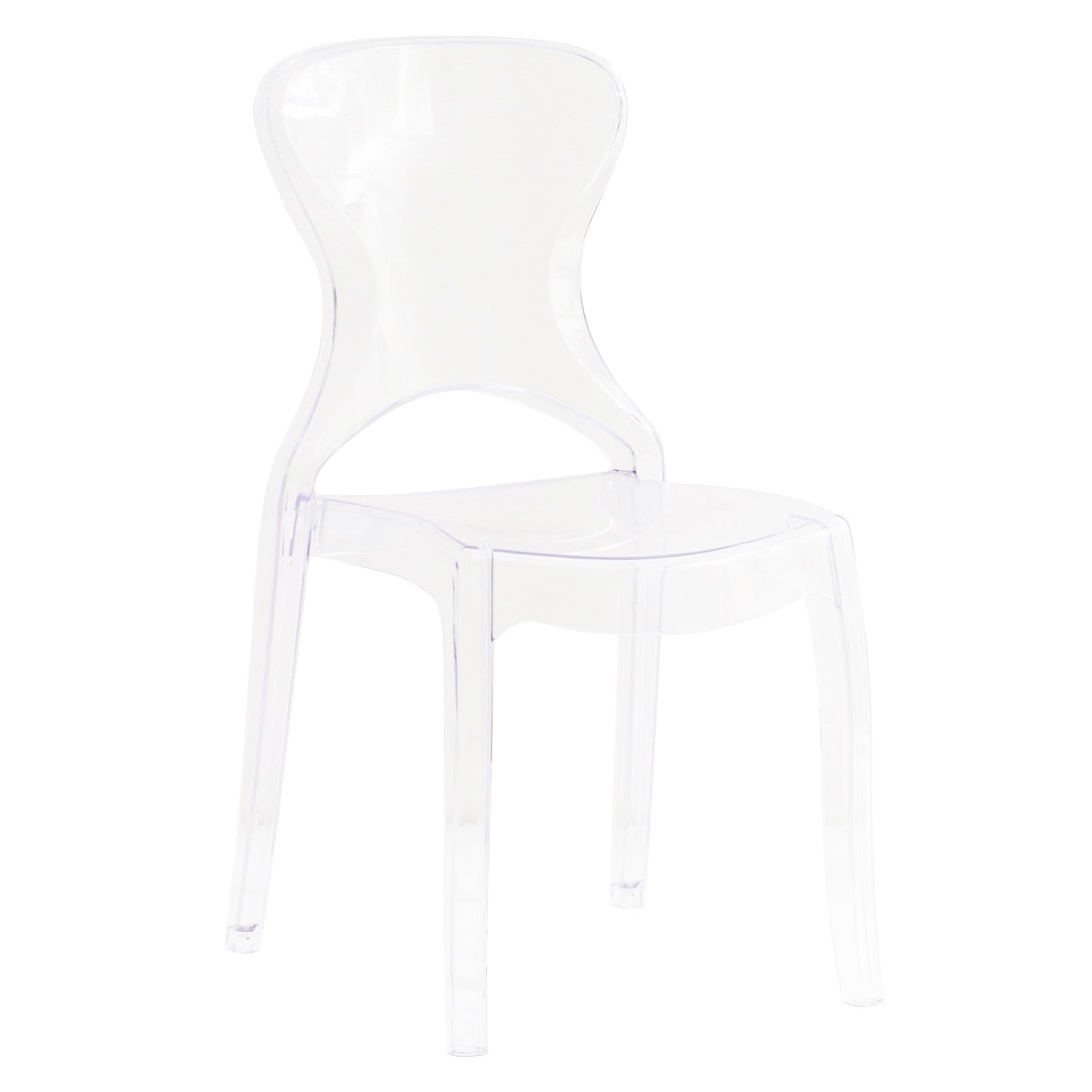 Sedia di design in policarbonato trasparente - LUMINA