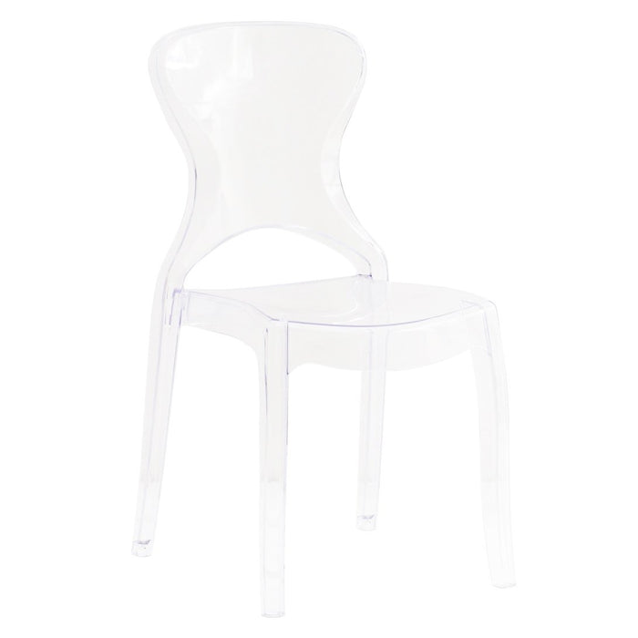 Sedia di design in policarbonato trasparente - LUMINA