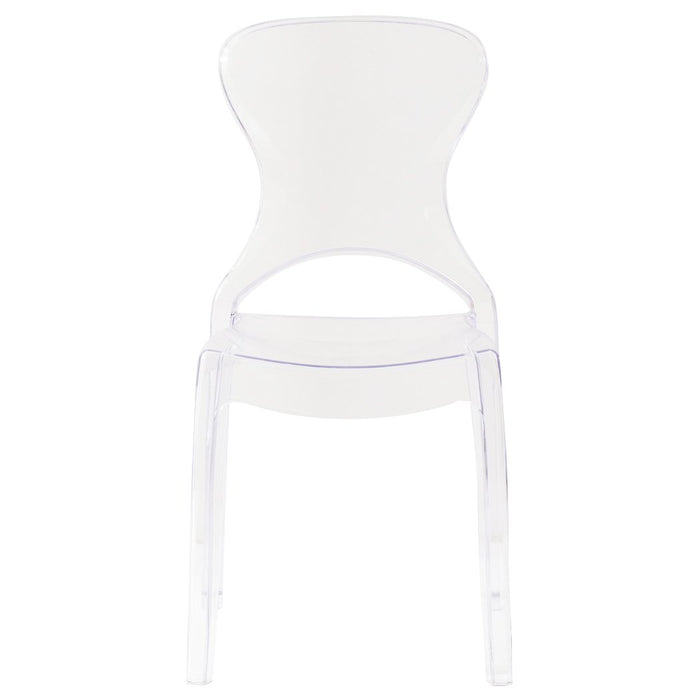 Sedia di design in policarbonato trasparente - LUMINA