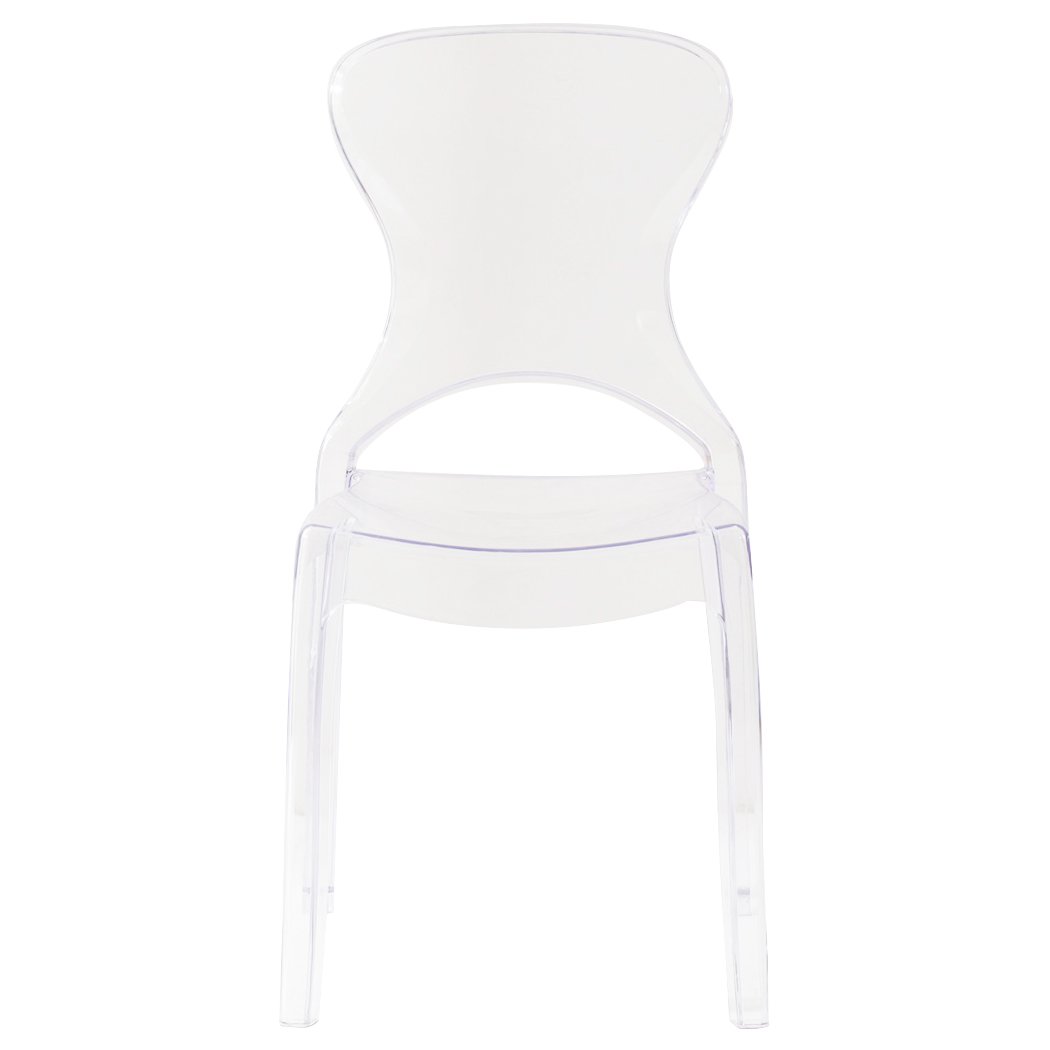 Sedia di design in policarbonato trasparente - LUMINA