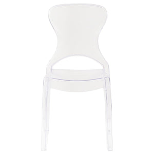 Sedia di design in policarbonato trasparente - LUMINA