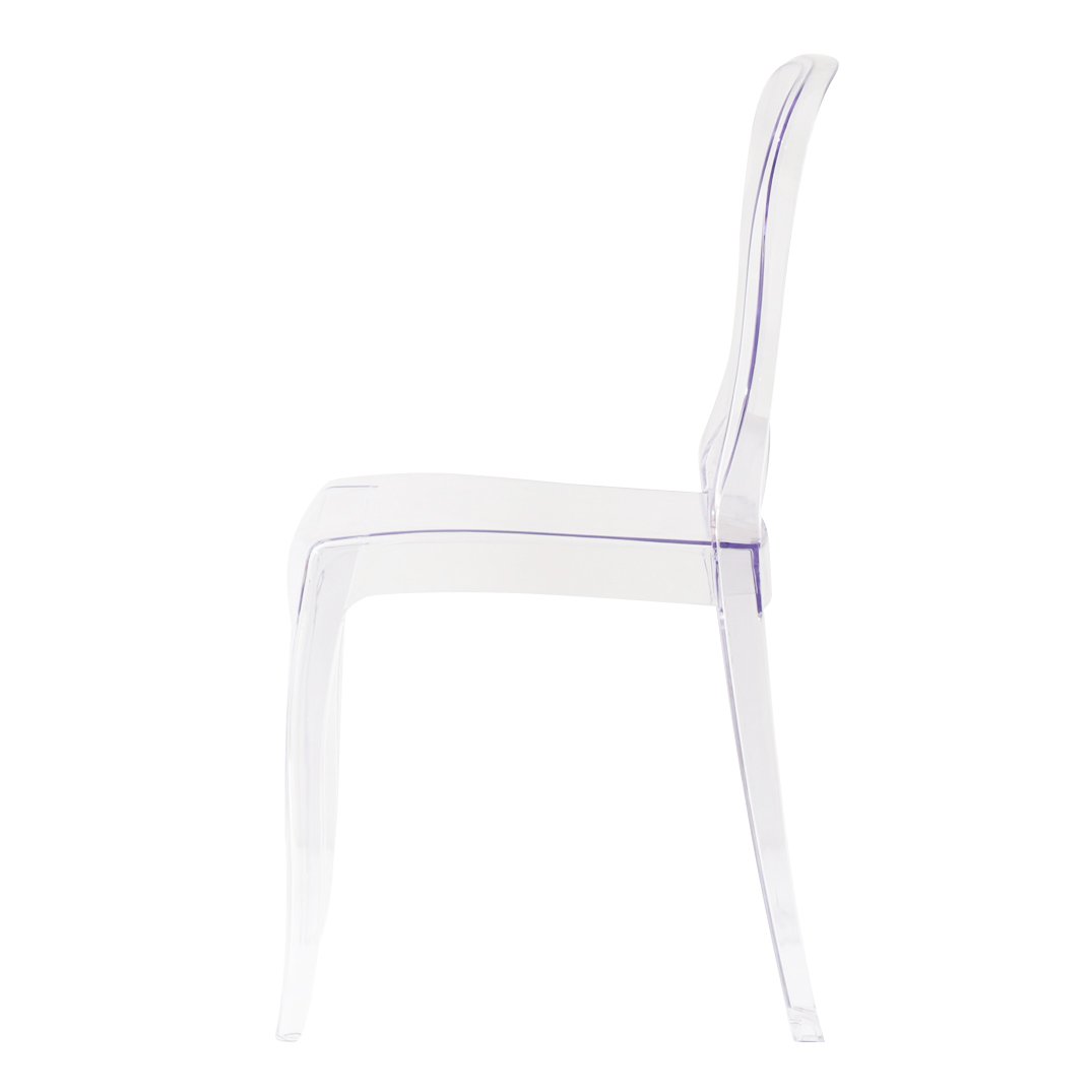 Sedia di design in policarbonato trasparente - LUMINA