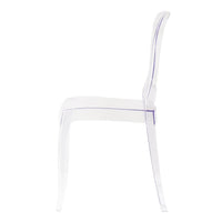 Sedia di design in policarbonato trasparente - LUMINA