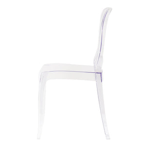 Sedia di design in policarbonato trasparente - LUMINA