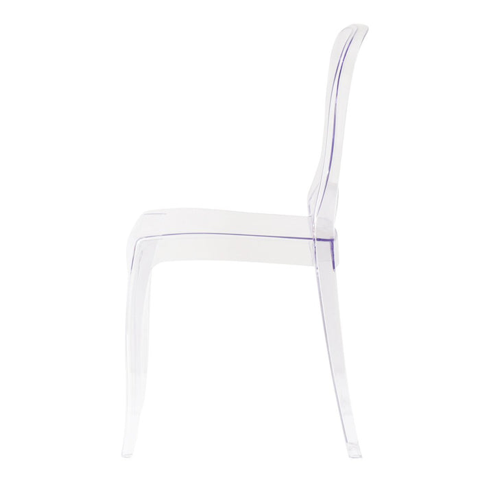 Sedia di design in policarbonato trasparente - LUMINA