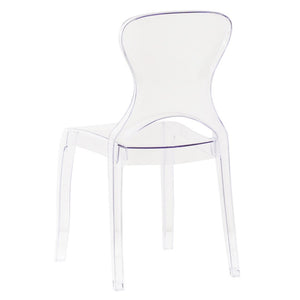 Sedia di design in policarbonato trasparente - LUMINA