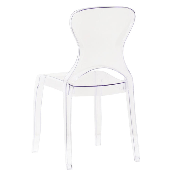 Sedia di design in policarbonato trasparente - LUMINA