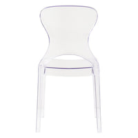 Sedia di design in policarbonato trasparente - LUMINA