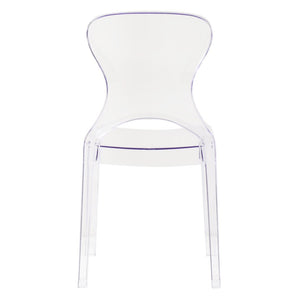 Sedia di design in policarbonato trasparente - LUMINA