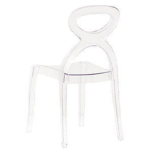 Sedia di design in policarbonato trasparente - AURA