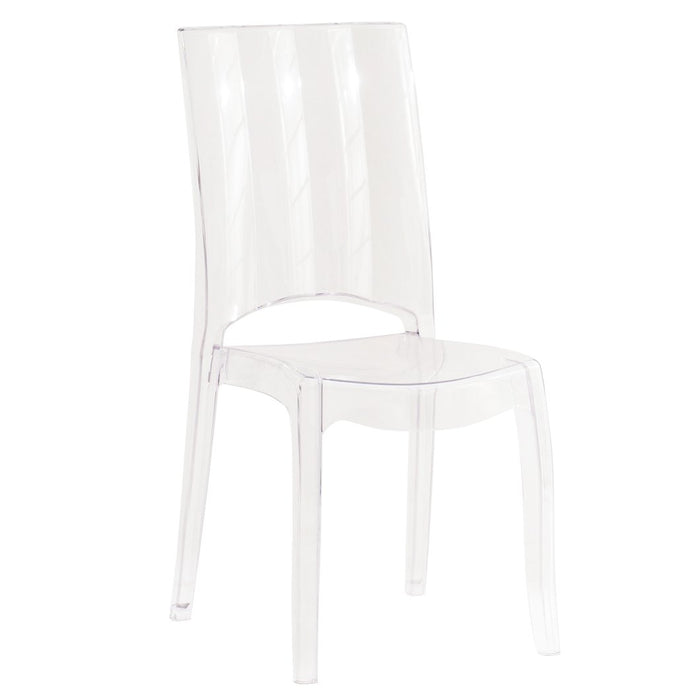 Sedia di design in policarbonato trasparente - CRYSTALIA