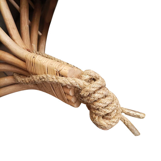 Sedia sospesa in fibra naturale con cuscino - CALYPSIA