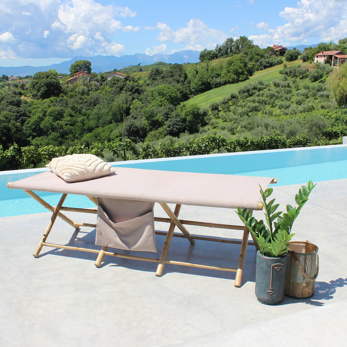 Lettino da esterno in bamboo - BACCA