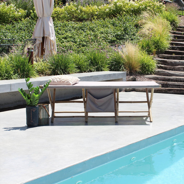 Lettino da esterno in bamboo - BACCA