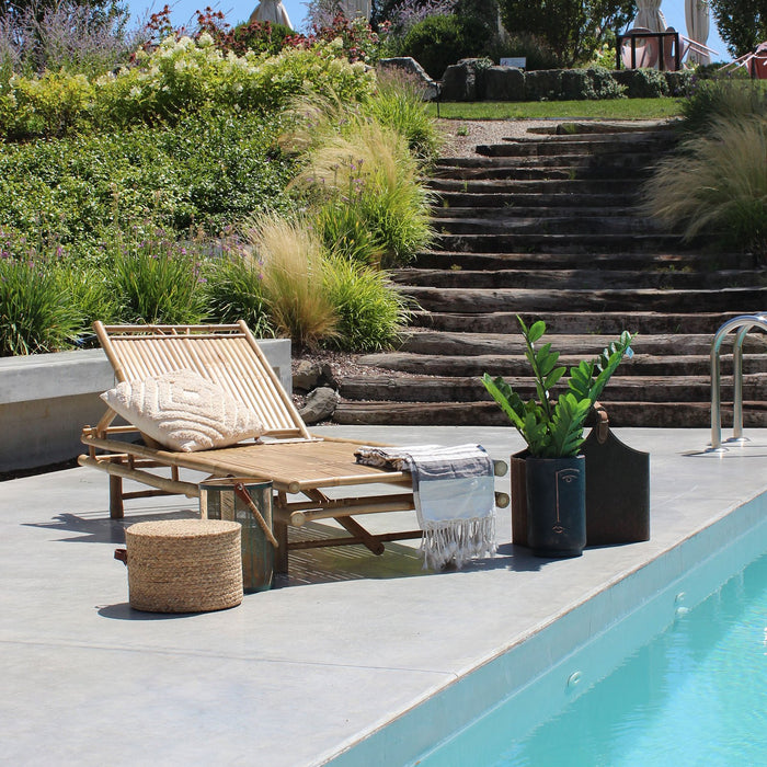 Lettino prendisole da giardino in bamboo - ASIA