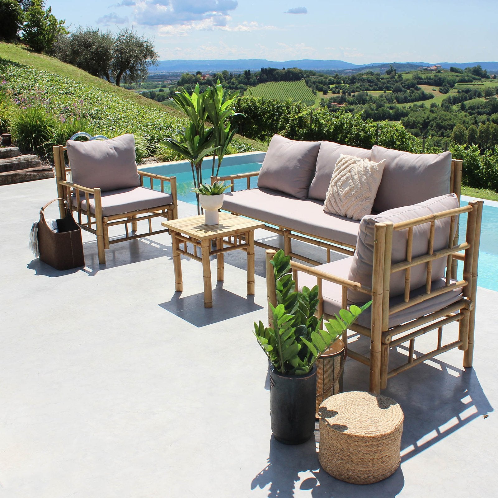 Divano da giardino in bamboo - RITA