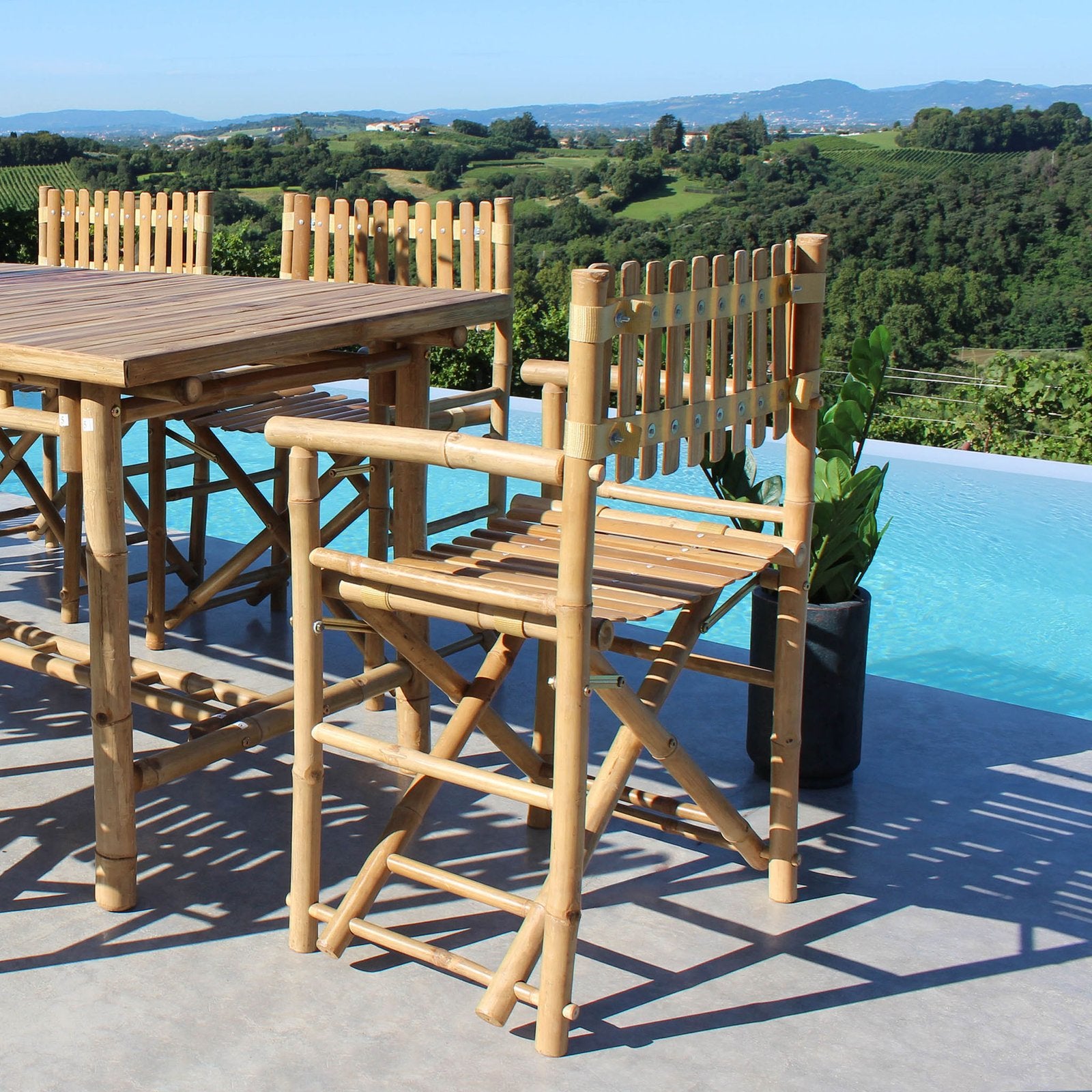 Sedia regista in bamboo pieghevole - MOJI