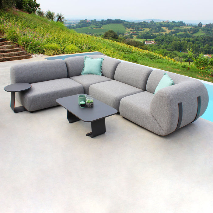 Tavolino ovale in alluminio per salotto da giardino - ZARBON