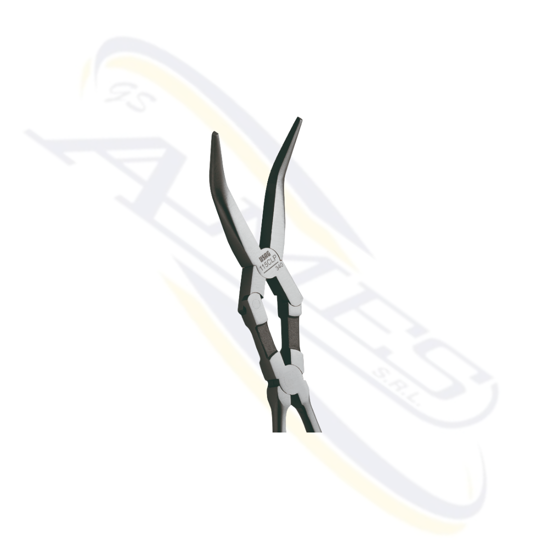PINZA DOPPIO SNODO A BECCHI MEZZOTONDI PIEGATI A 45° "115 CLP 340" USAG