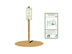 Flessione Tronco Panca Orizzontale Giochipark legno 9x9cm acciaio A~ 4cm EN 16630