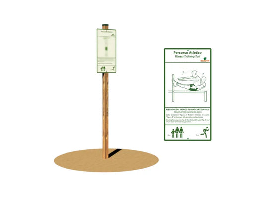 Flessione Tronco Panca Orizzontale Giochipark legno 9x9cm acciaio A~ 4cm EN 16630