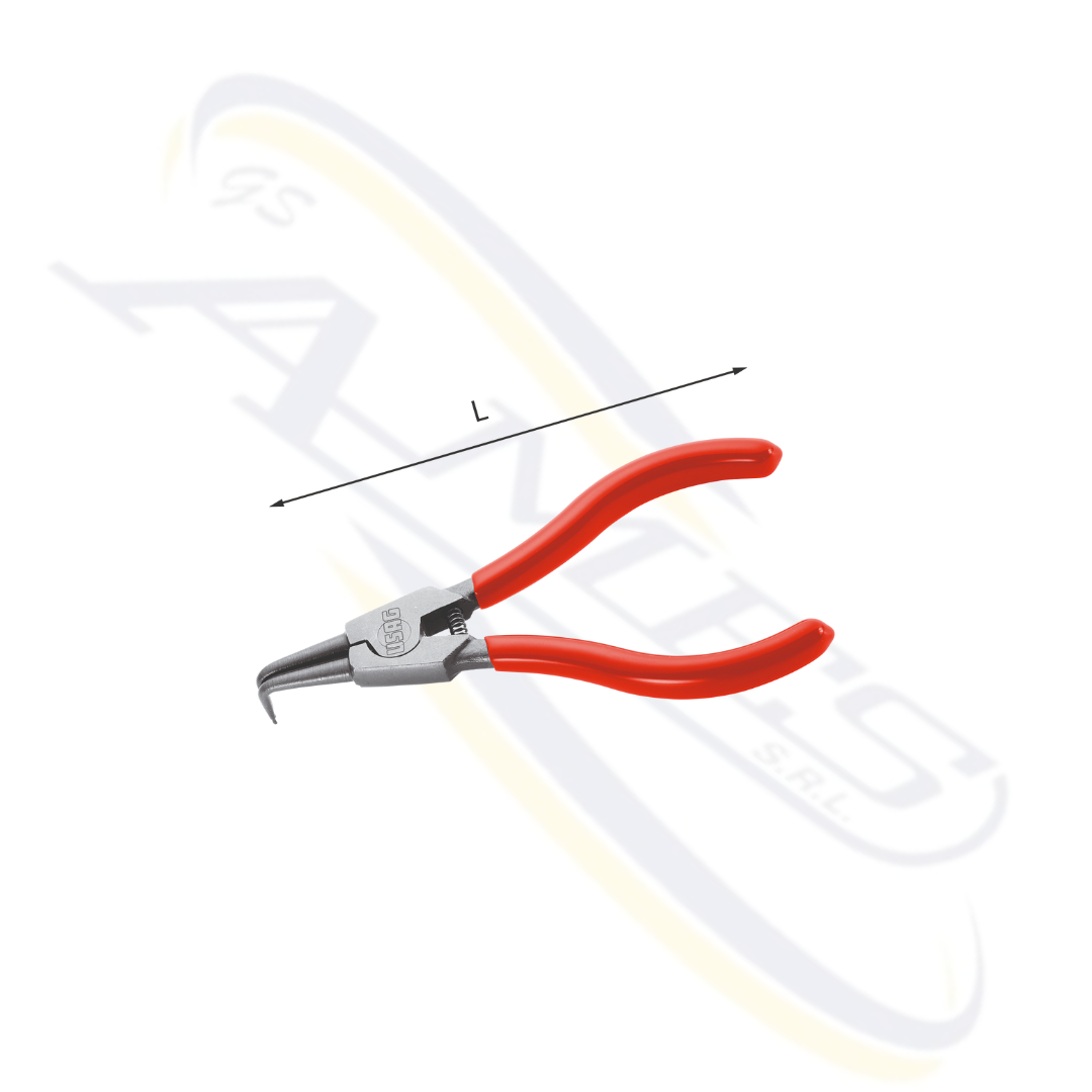 PINZE A BECCHI PIEGATI A 90° PER ANELLI ELASTICI ESTERNI "128 CP" USAG Dimensione: 10-25