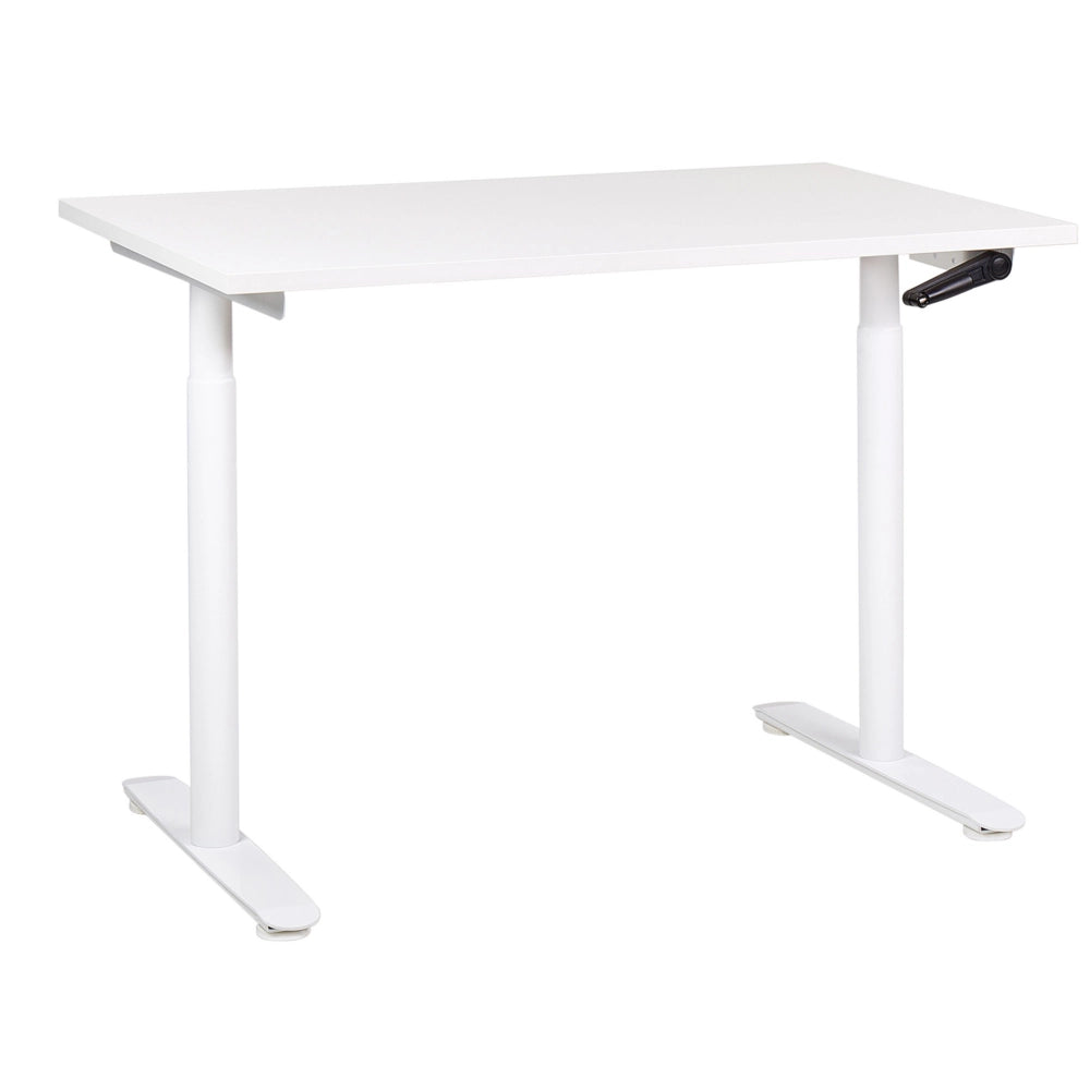Scrivania regolabile in altezza manualmente bianco 120 x 72 cm Struttura in acciaio verniciato a polvere