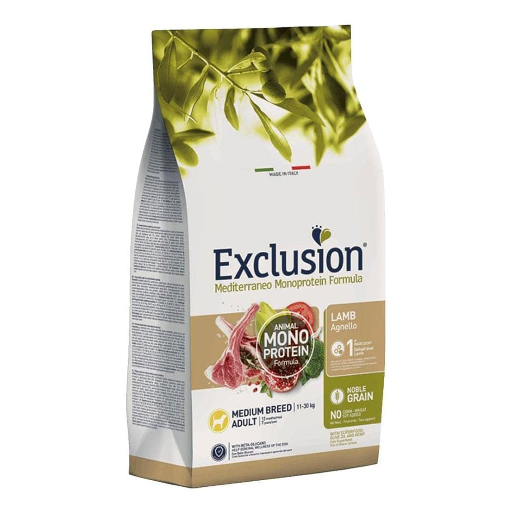 Mediterraneo Monoprotein Adult Medium Breed con Agnello - 12KG