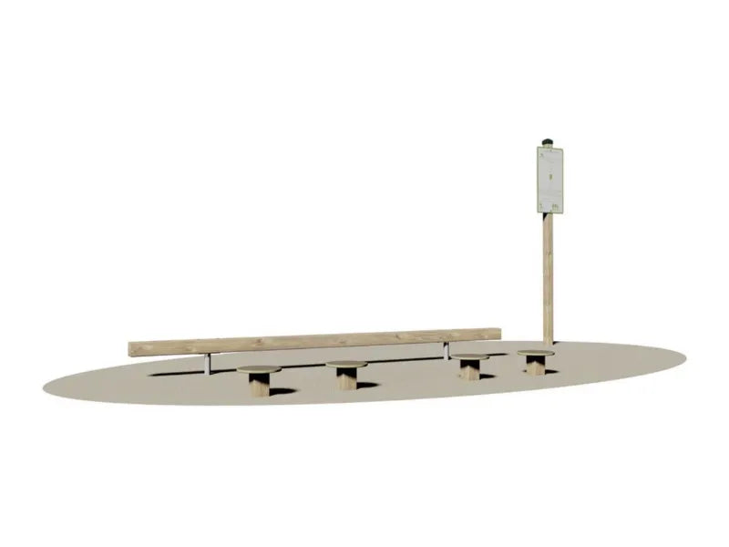 Flessione Braccia Giochipark legno e acciaio A~4cm outdoor fitness EN 16630