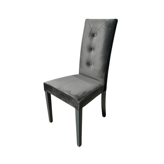 SEDIA MONTECARLO 47X46XH101CM GRIGIA IN VELLUTO.