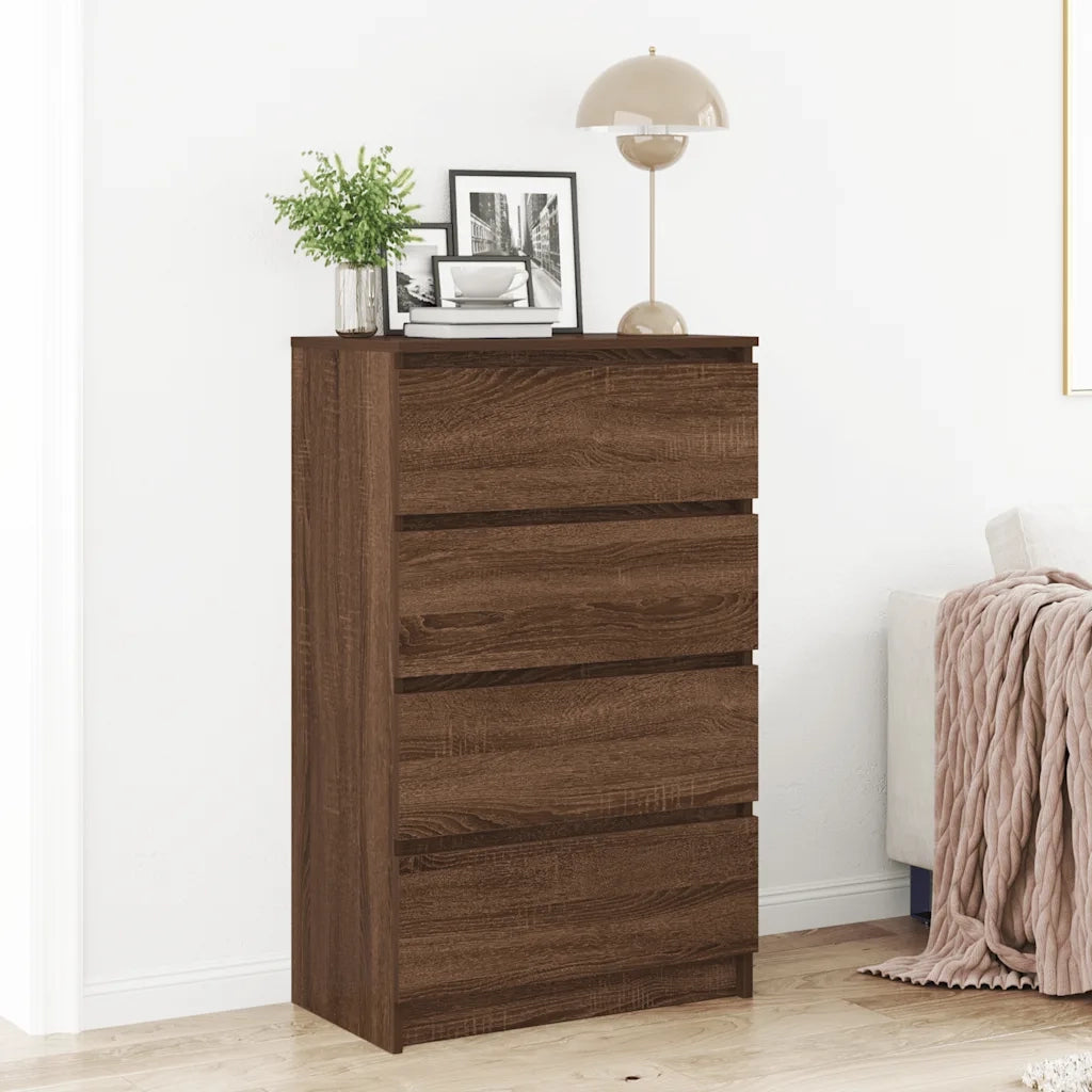 Credenza Rovere Marrone 60x35x98,5 cm in Legno Multistrato cod mxl 13464