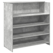 Banco Reception | Scrivania | Tavolo da Ufficio Grigio Cemento 100x50x103,5cm Legno Multistrato